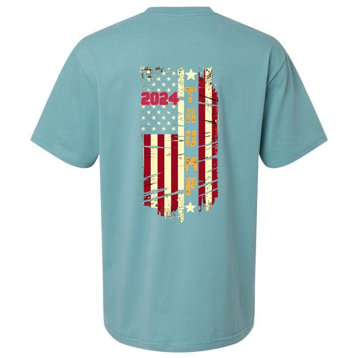 Trump 2024 Front And Back Sueded Cloud Jersey T-Shirt