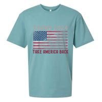Trump 2024 Front And Back Sueded Cloud Jersey T-Shirt