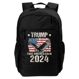 Trump 2024 Flag Take America Back Men Women Trump 2024 Daily Commute Backpack