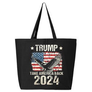 Trump 2024 Flag Take America Back Men Women Trump 2024 25L Jumbo Tote