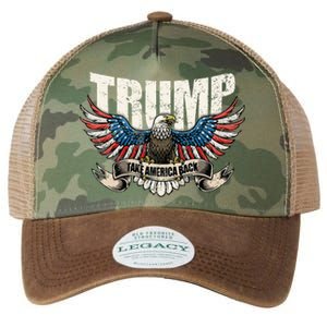 Trump 2024 Flag Take America Back Donald Trump  Legacy Tie Dye Trucker Hat