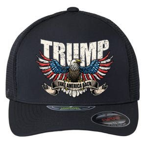 Trump 2024 Flag Take America Back Donald Trump  Flexfit Unipanel Trucker Cap