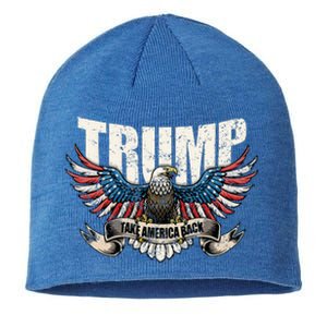 Trump 2024 Flag Take America Back Donald Trump  Sustainable Beanie