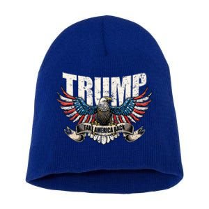 Trump 2024 Flag Take America Back Donald Trump  Short Acrylic Beanie