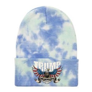 Trump 2024 Flag Take America Back Donald Trump  Tie Dye 12in Knit Beanie