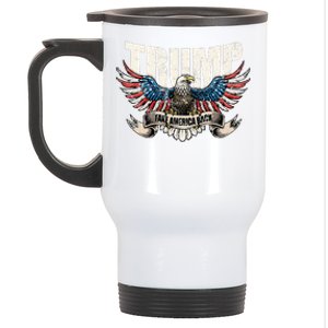 Trump 2024 Flag Take America Back Donald Trump  Stainless Steel Travel Mug