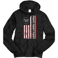 Trump 2024 Fight Fight Fight Usa Flag Tie Dye Hoodie