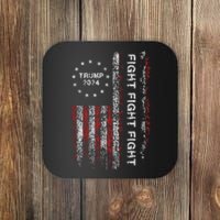 Trump 2024 Fight President Election Bold Design Coaster