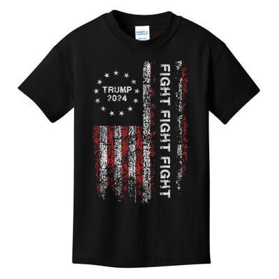 Trump 2024 Fight President Election Bold Design Kids T-Shirt