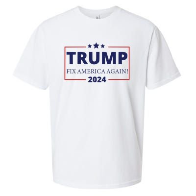 Trump 2024 Fix America Again Sueded Cloud Jersey T-Shirt