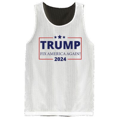 Trump 2024 Fix America Again Mesh Reversible Basketball Jersey Tank