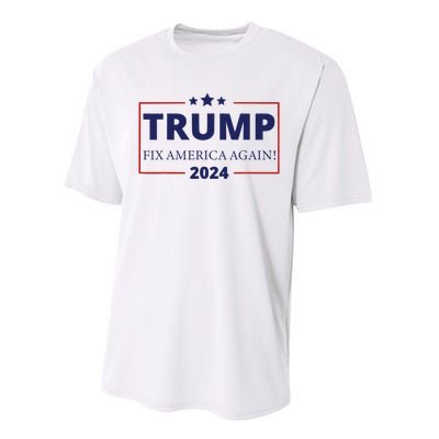 Trump 2024 Fix America Again Performance Sprint T-Shirt