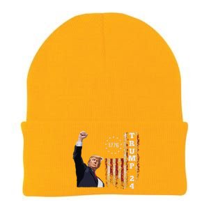 Trump 2024 Fight Shot Shooting Nothing Can Stop Trump Knit Cap Winter Beanie