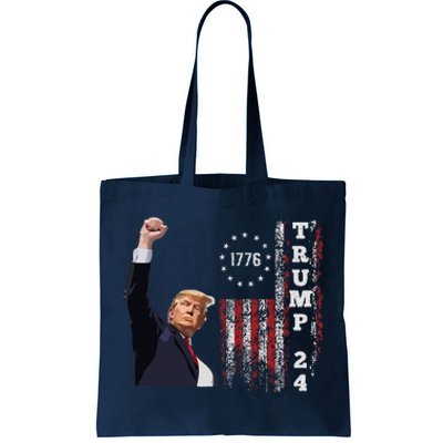 Trump 2024 Fight Shot Shooting Nothing Can Stop Trump Tote Bag