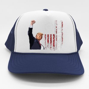 Trump 2024 Fight Shot Shooting Nothing Can Stop Trump Trucker Hat