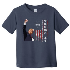 Trump 2024 Fight Shot Shooting Nothing Can Stop Trump Toddler T-Shirt