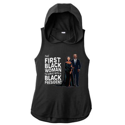 Trump 2024 Funny Biden Slip Quotes Humor Political Ladies PosiCharge Tri-Blend Wicking Draft Hoodie Tank