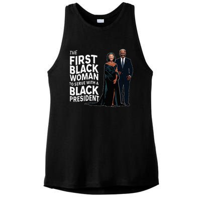 Trump 2024 Funny Biden Slip Quotes Humor Political Ladies PosiCharge Tri-Blend Wicking Tank