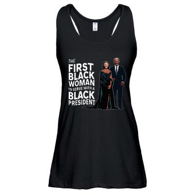 Trump 2024 Funny Biden Slip Quotes Humor Political Ladies Essential Flowy Tank