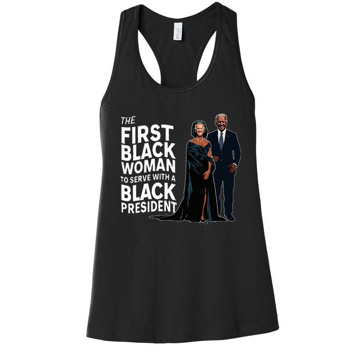 Trump 2024 Funny Biden Slip Quotes Humor Political Women's Racerback Tank