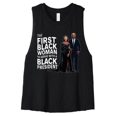 Trump 2024 Funny Biden Slip Quotes Humor Political Women's Racerback Cropped Tank