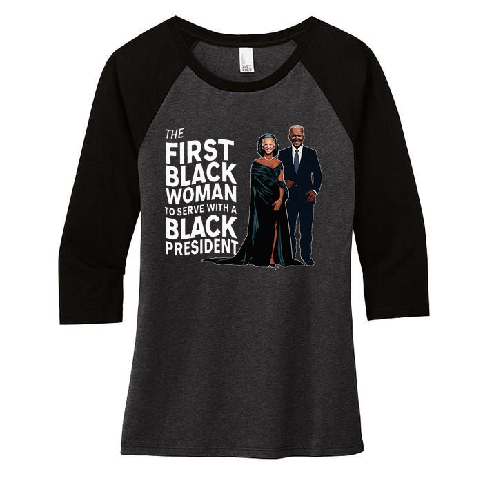 Trump 2024 Funny Biden Slip Quotes Humor Political Women's Tri-Blend 3/4-Sleeve Raglan Shirt