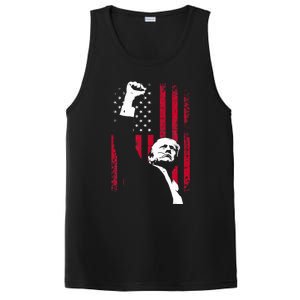 Trump 2024 Fist Fight For America Usa Flag PosiCharge Competitor Tank