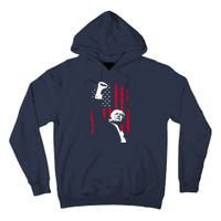 Trump 2024 Fist Fight For America Usa Flag Tall Hoodie