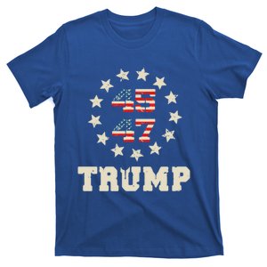 Trump 2024 Flag Take America Back Trump Flag 45 47 Funny Gift T-Shirt