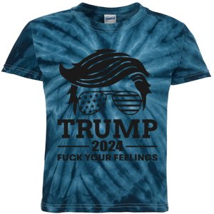 Trump 2024 Fuck Your Feelings Kids Tie-Dye T-Shirt