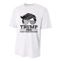 Trump 2024 Fuck Your Feelings Youth Performance Sprint T-Shirt