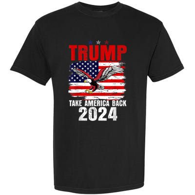 Trump 2024 Flag Take America Back Trump 2024 Garment-Dyed Heavyweight T-Shirt