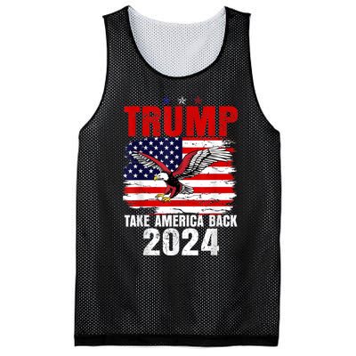 Trump 2024 Flag Take America Back Trump 2024 Mesh Reversible Basketball Jersey Tank