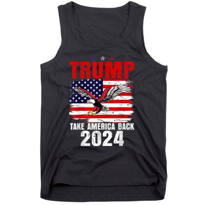 Trump 2024 Flag Take America Back Trump 2024 Tank Top