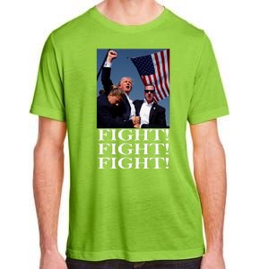 Trump 2024 Fight Fight Fight Fighting For Usa Adult ChromaSoft Performance T-Shirt