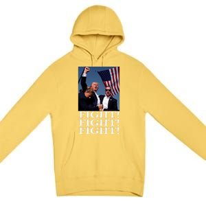 Trump 2024 Fight Fight Fight Fighting For Usa Premium Pullover Hoodie