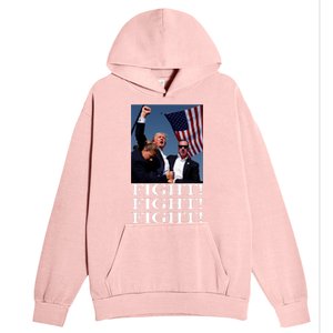 Trump 2024 Fight Fight Fight Fighting For Usa Urban Pullover Hoodie