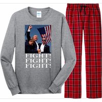 Trump 2024 Fight Fight Fight Fighting For Usa Long Sleeve Pajama Set