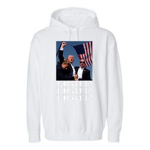 Trump 2024 Fight Fight Fight Fighting For Usa Garment-Dyed Fleece Hoodie