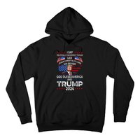 Trump 2024 Funny God Bless America Jesus Christ Is My Lord Hoodie