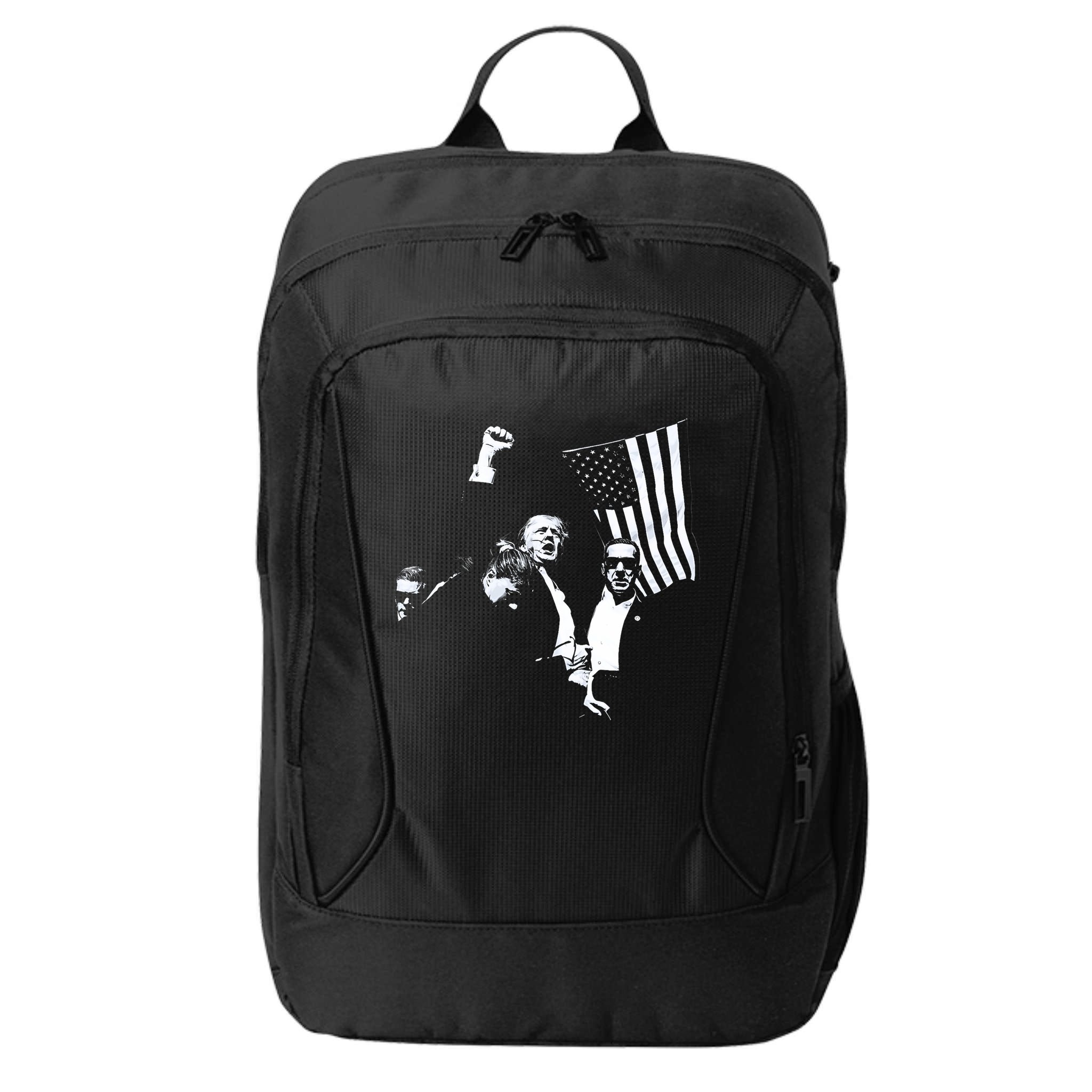 Trump 2024 Fear Not American Hero Fight Fight Fight Maga City Backpack