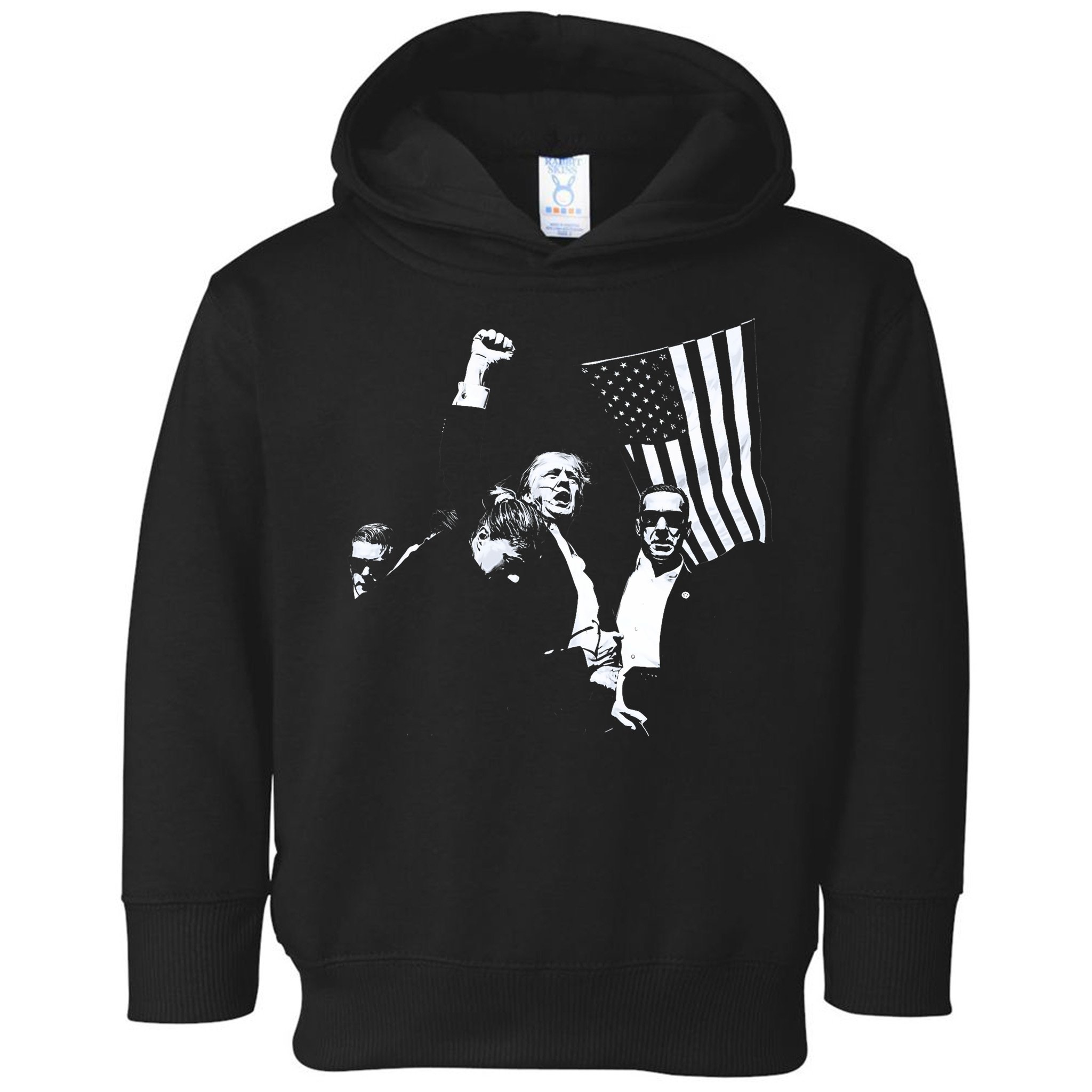 Trump 2024 Fear Not American Hero Fight Fight Fight Maga Toddler Hoodie