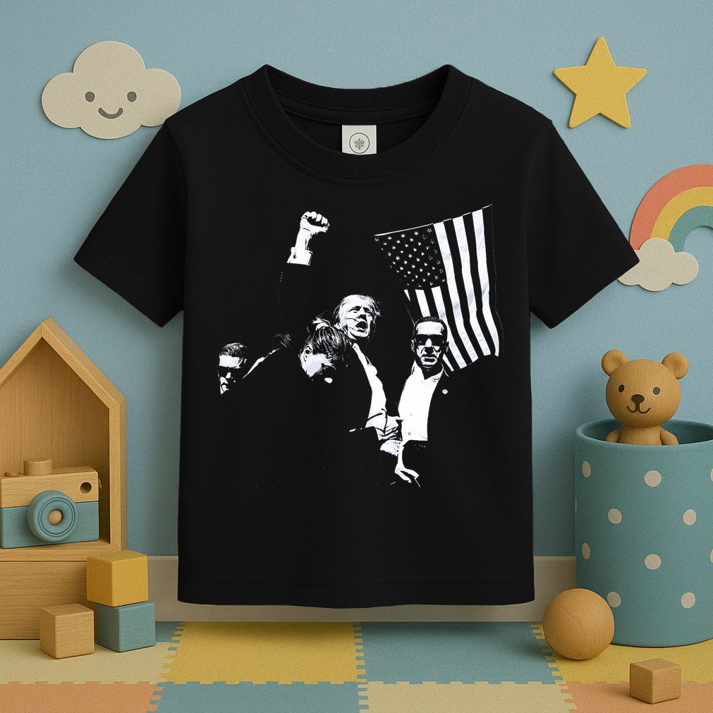 Trump 2024 Fear Not American Hero Fight Fight Fight Maga Toddler T-Shirt