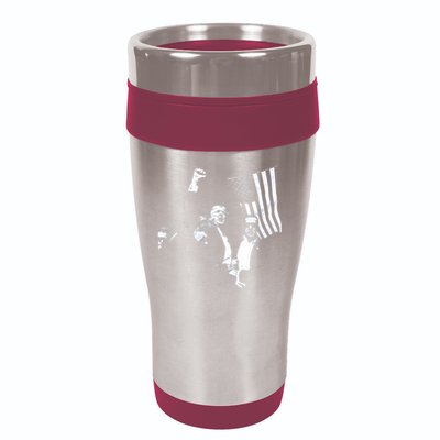 Trump 2024 Fear Not American Hero Fight Fight Fight Maga 16oz Travel Tumbler
