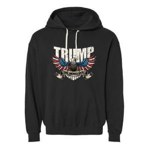 Trump 2024 Flag Take America Back Garment-Dyed Fleece Hoodie