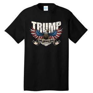 Trump 2024 Flag Take America Back Tall T-Shirt