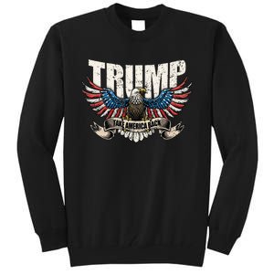 Trump 2024 Flag Take America Back Tall Sweatshirt