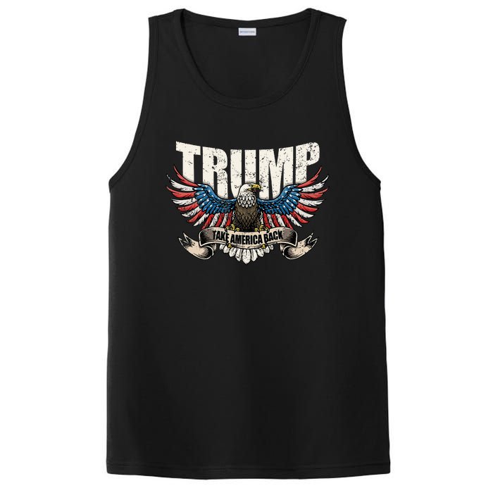 Trump 2024 Flag Take America Back PosiCharge Competitor Tank