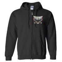 Trump 2024 Flag Take America Back Full Zip Hoodie