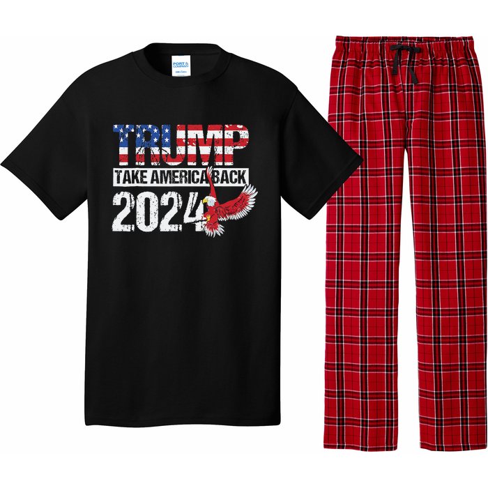 Trump 2024 Flag Take America Back 4th Of July Trump 2024 Pajama Set